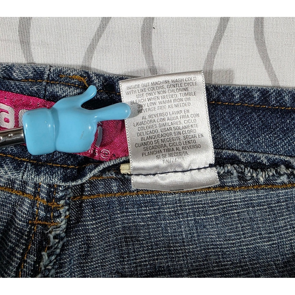 Zana-Di Vintage Y2K Floral Embroidered Capri Jeans Medium Wash Blue Size 15 - Picture 6 of 9